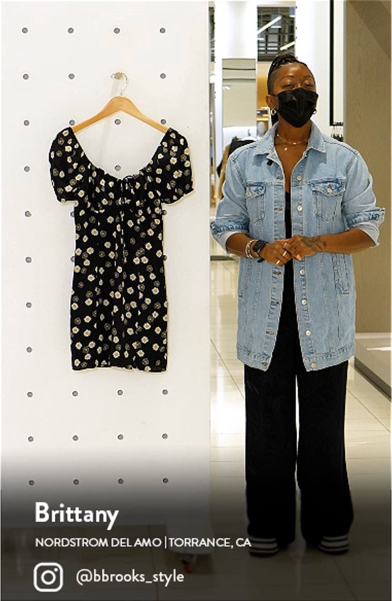 Ditsy Floral Tie Front Minidress, sales video thumbnail