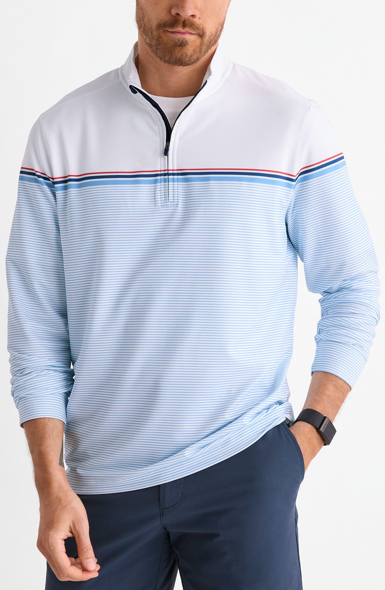 RED WHITE BLUE MICRO STRIPE