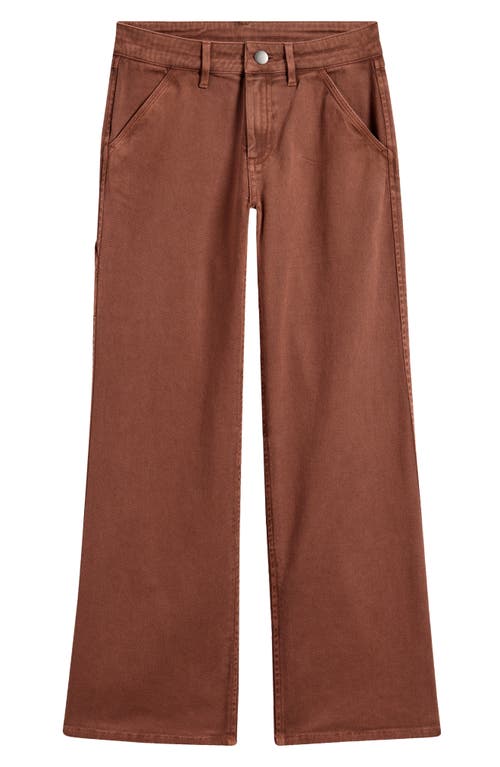 Shop Treasure & Bond Kids' Cotton Twill Utility Pants In Brown Tiramisu