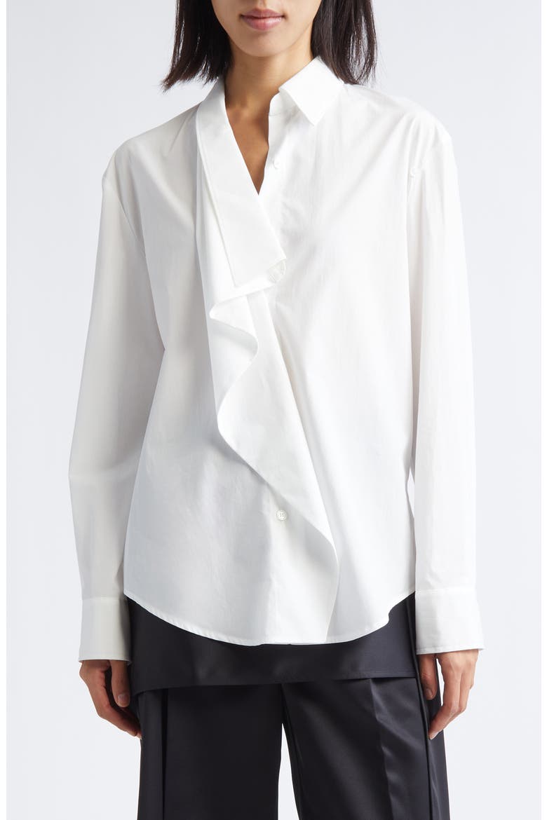 Multi-Way Cotton Shirt, Main, color, WHITE COTTON