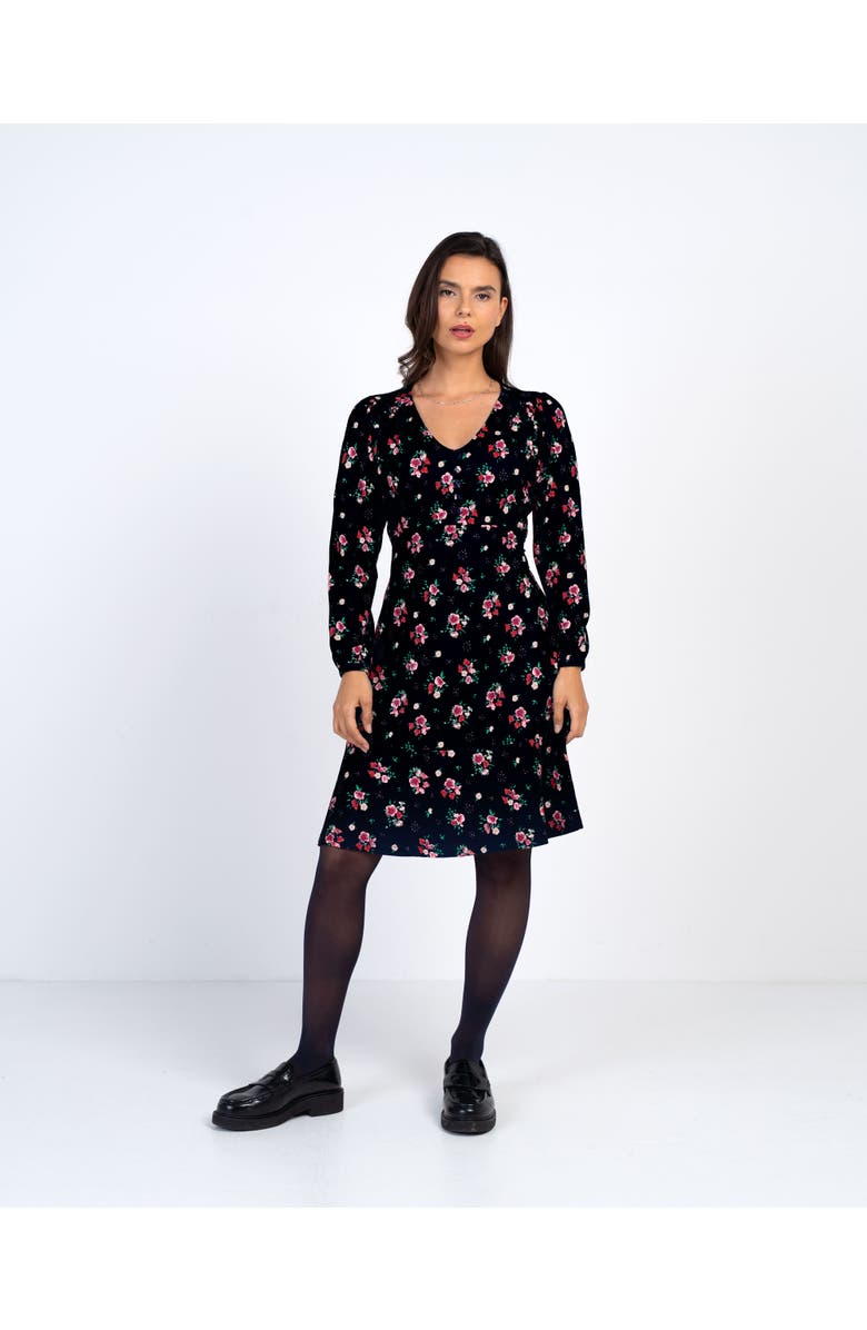 Kettlewell Printed Jersey Dress, Main, color, Winter Floral