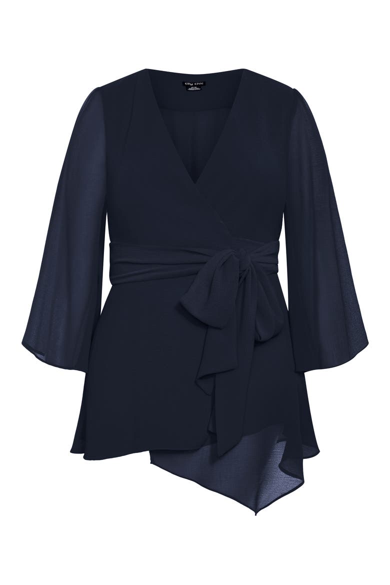 Ainsley Tie Waist Top, Alternate, color, NAVY
