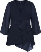 City Chic Ainsley Tie Waist Top