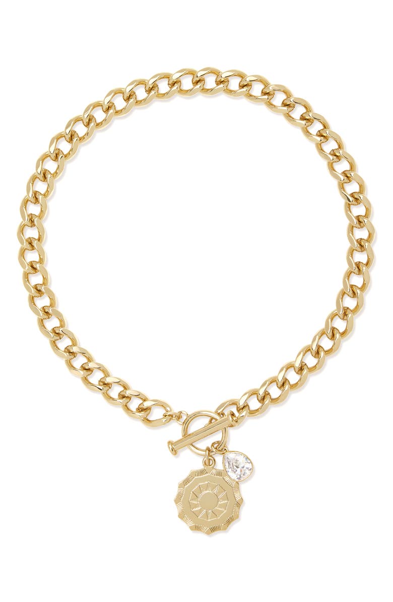 Ramy Brook Julieta Curb Chain Necklace, Main, color, Gold