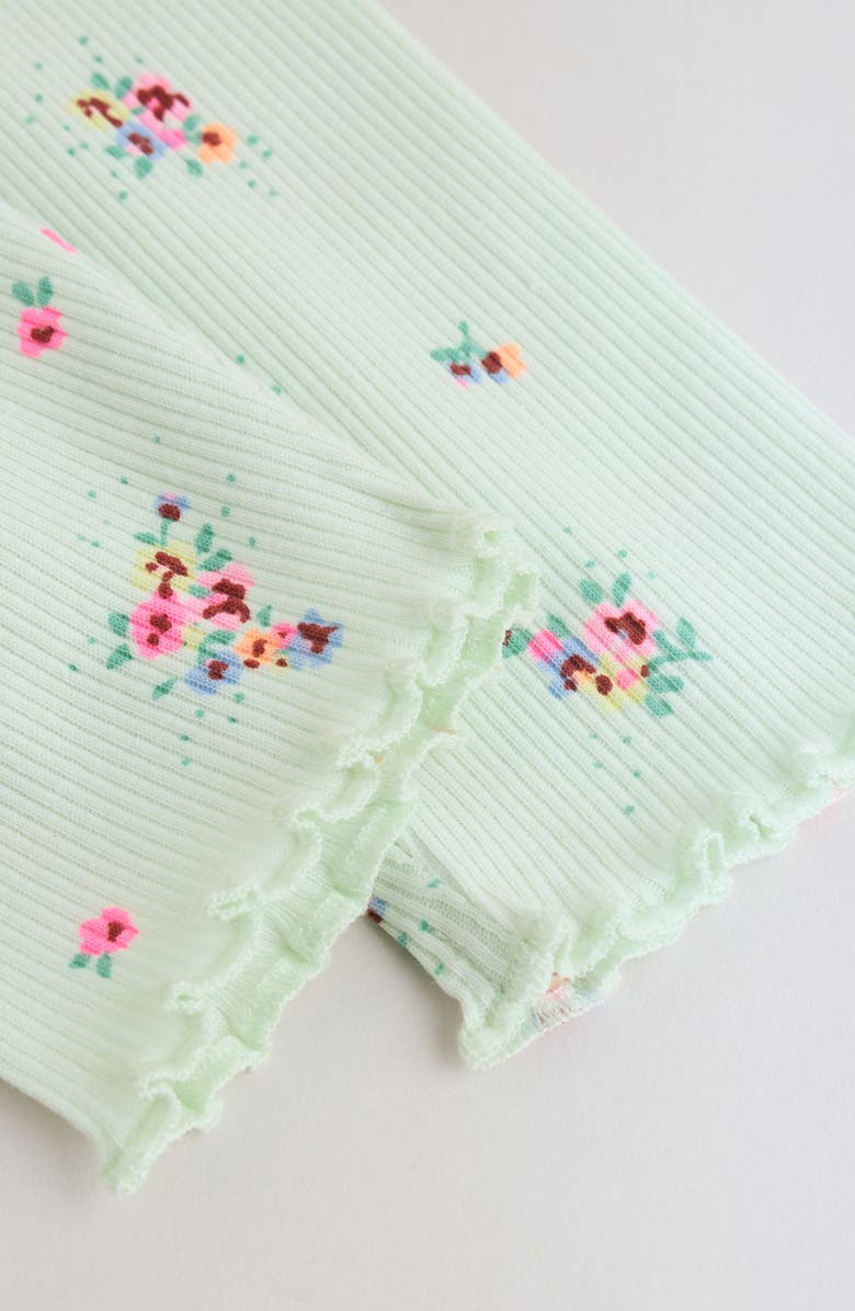 NEXT Ditsy Floral Top & Leggings Set, Alternate, color, Green