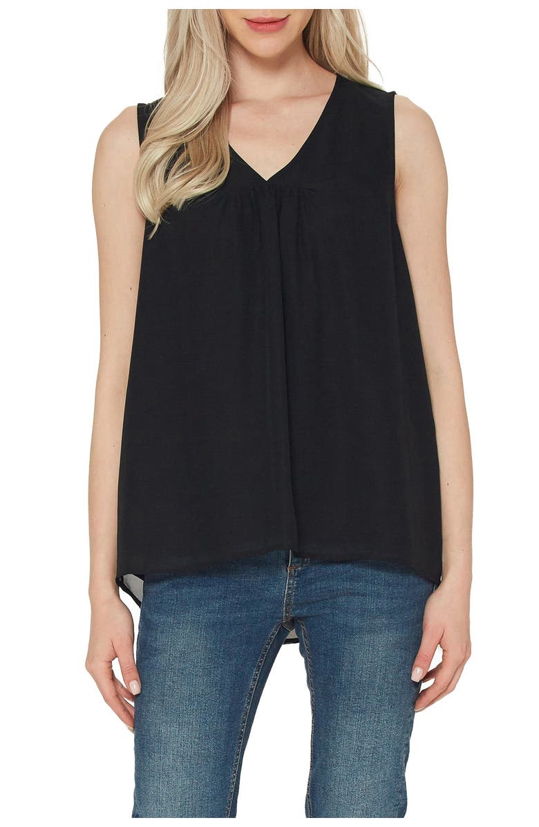 Pleione Solid V-Neck Sleeveless Top, Main, color, 