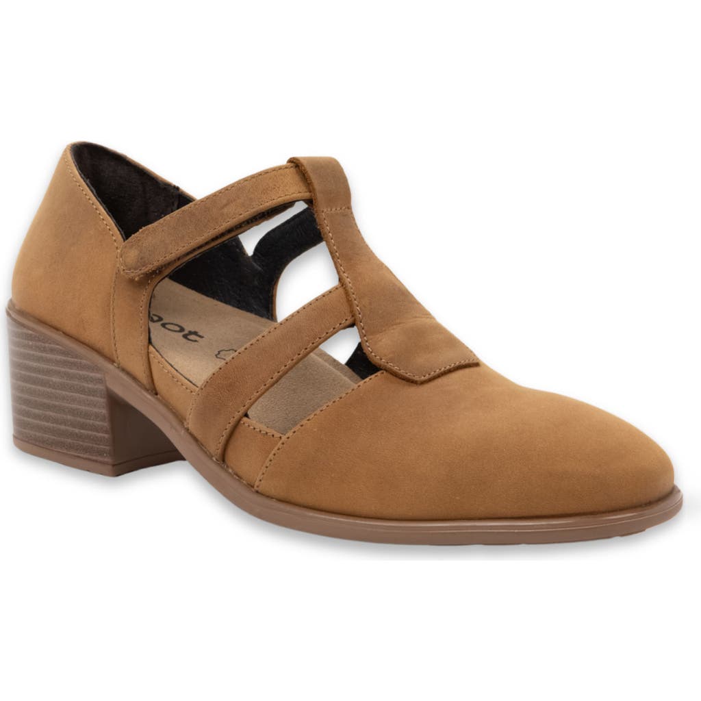 Naot Authentic T-strap Pump In Brown