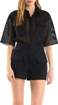 Endless Rose Pocket Mesh Shirt