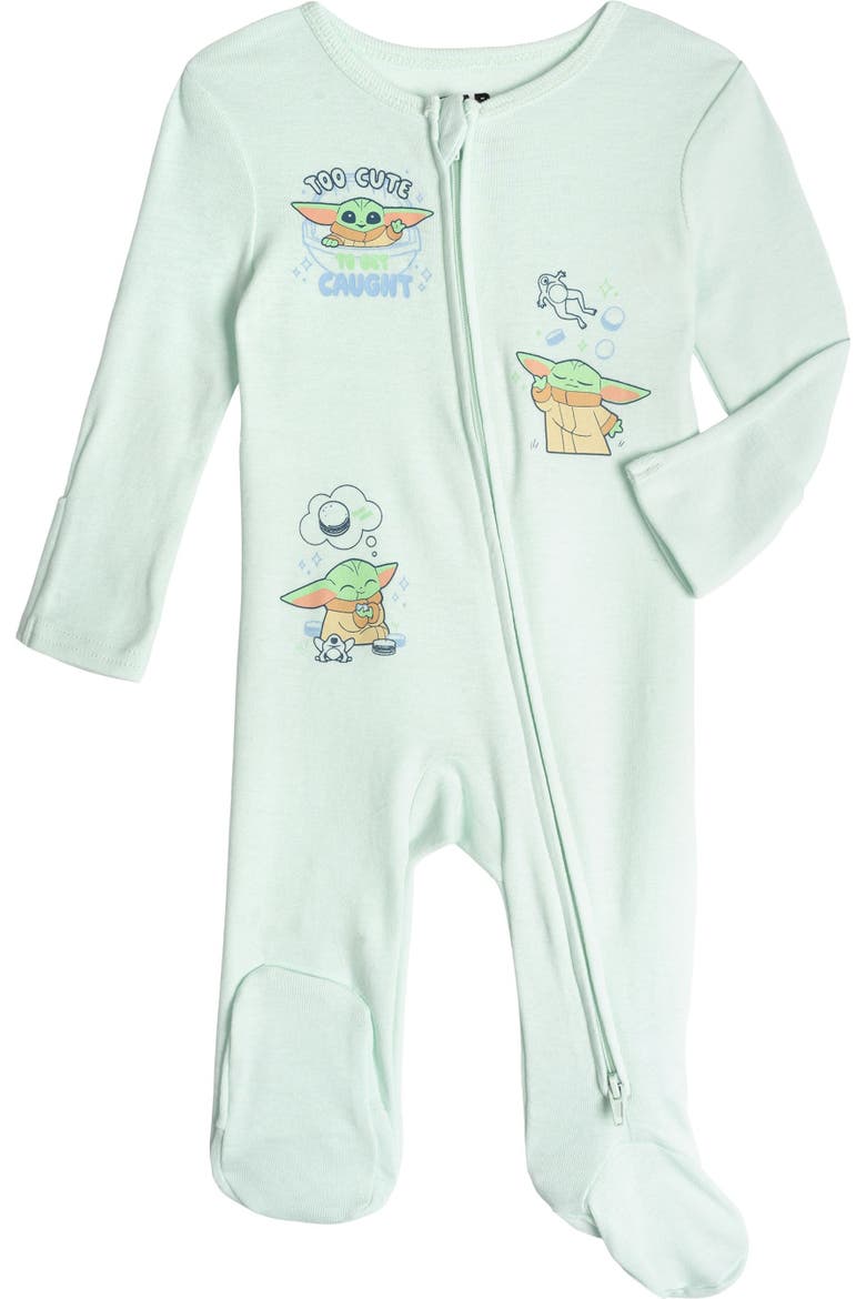 The Mandalorian Grogu 2-Pack Footed One Piece Sleep N' Play, Alternate, color, Navy Mint Grogu