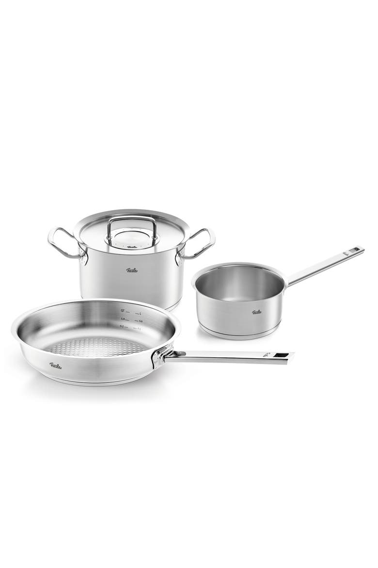Original-Profi Collection Stainless Steel Set with Metal Lids, Main, color, Stainless Steel