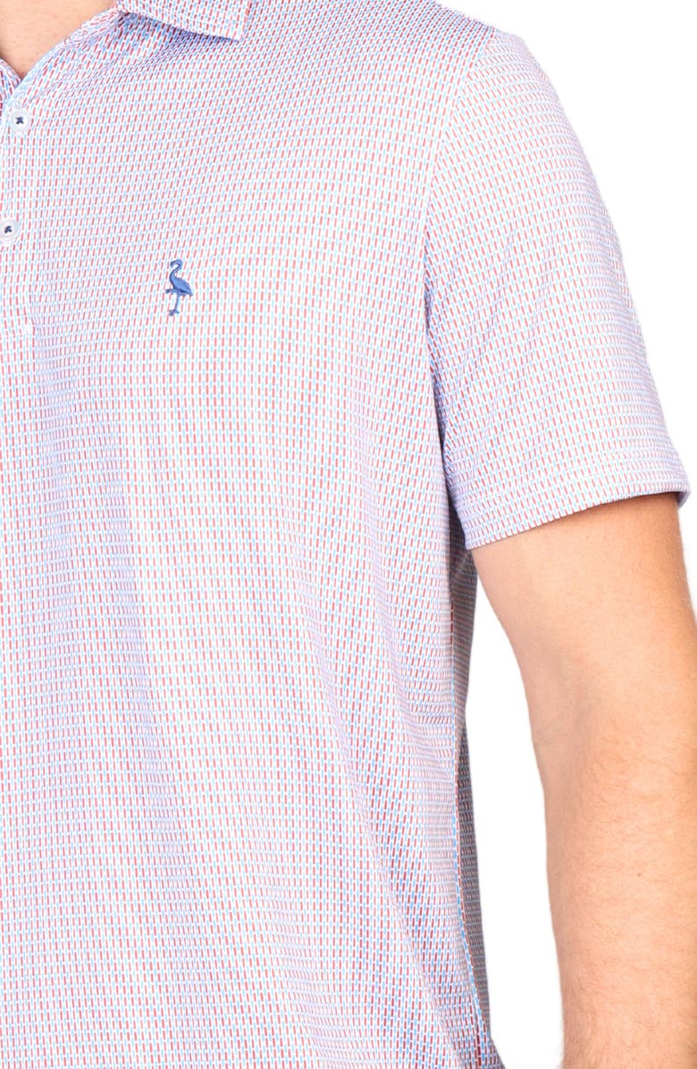 TailorByrd Dashes Performance Polo, Alternate, color, Coral