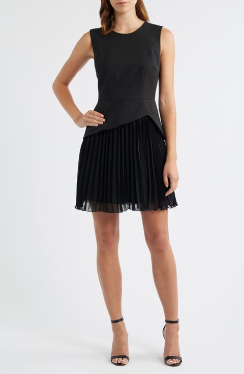 Sleeveless Pleated Minidress