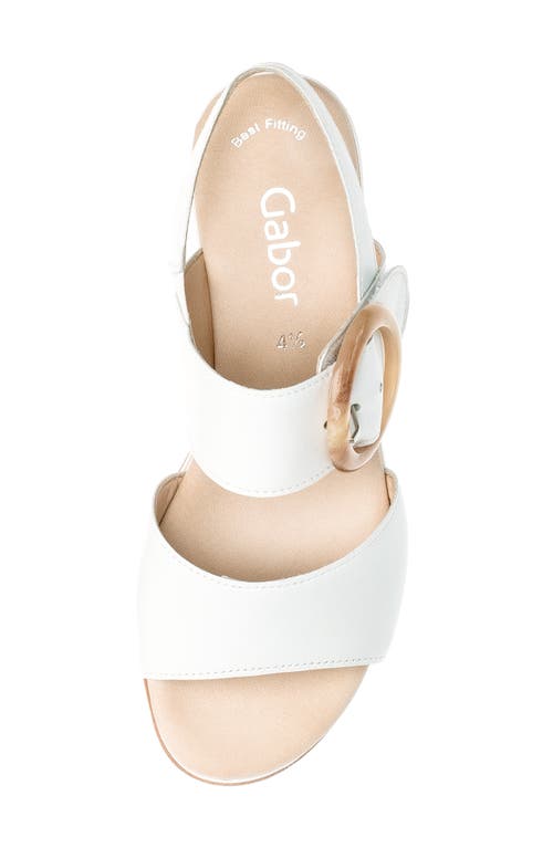 Gabor Strappy Wedge Sandal In White