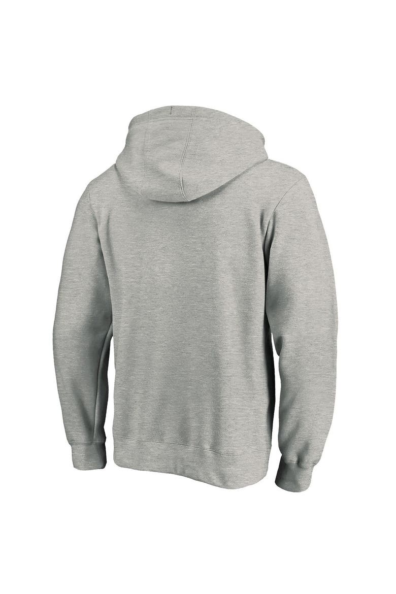 Men's Fanatics Branded Heather Gray Dallas Mavericks Team Primary Logo Fitted Pullover Hoodie, Alternate, color, Heather Gray