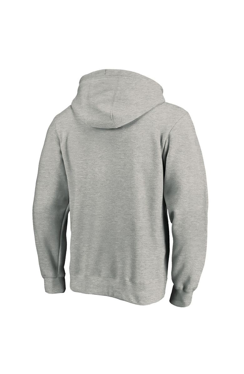 FANATICS Men's Fanatics Branded Heather Gray Dallas Mavericks Team Primary Logo Fitted Pullover Hoodie, Alternate, color, Heather Gray