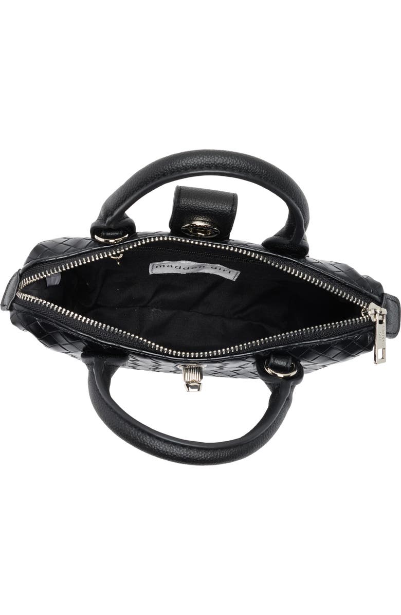 Madden Girl Mini Woven Tote, Alternate, color, Black
