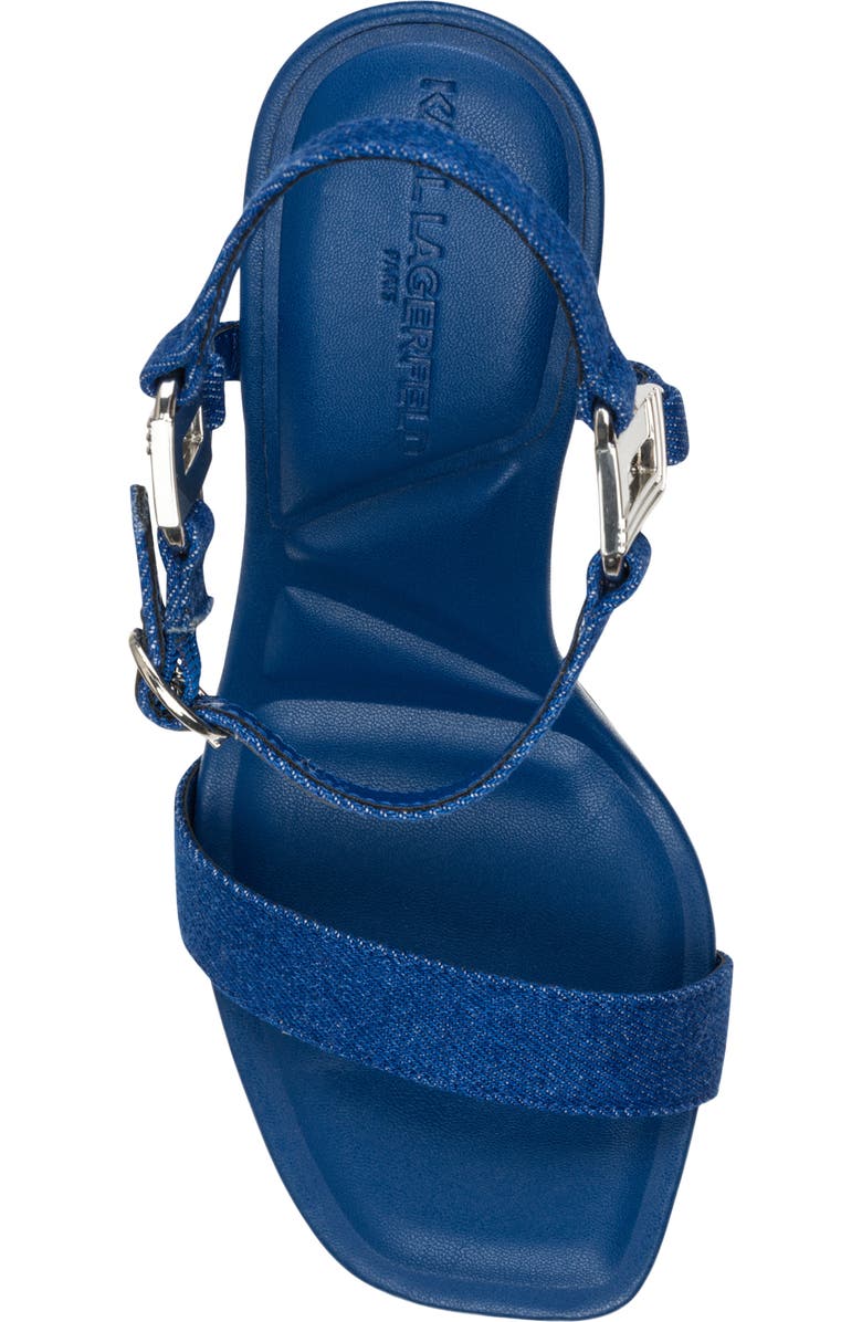 KARL LAGERFELD PARIS Cybil Ankle Strap Sandal, Alternate, color, Blue