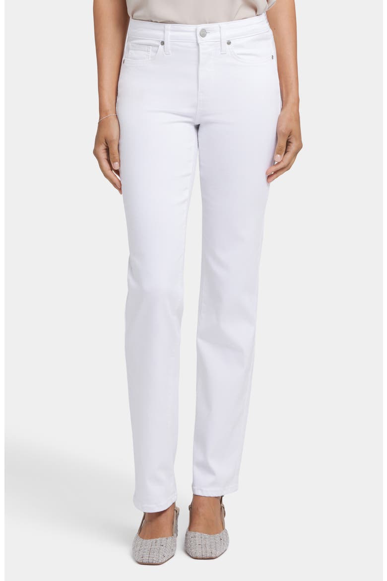 Marilyn No Gapper Straight Leg Jeans, Main, color, OPTIC WHITE