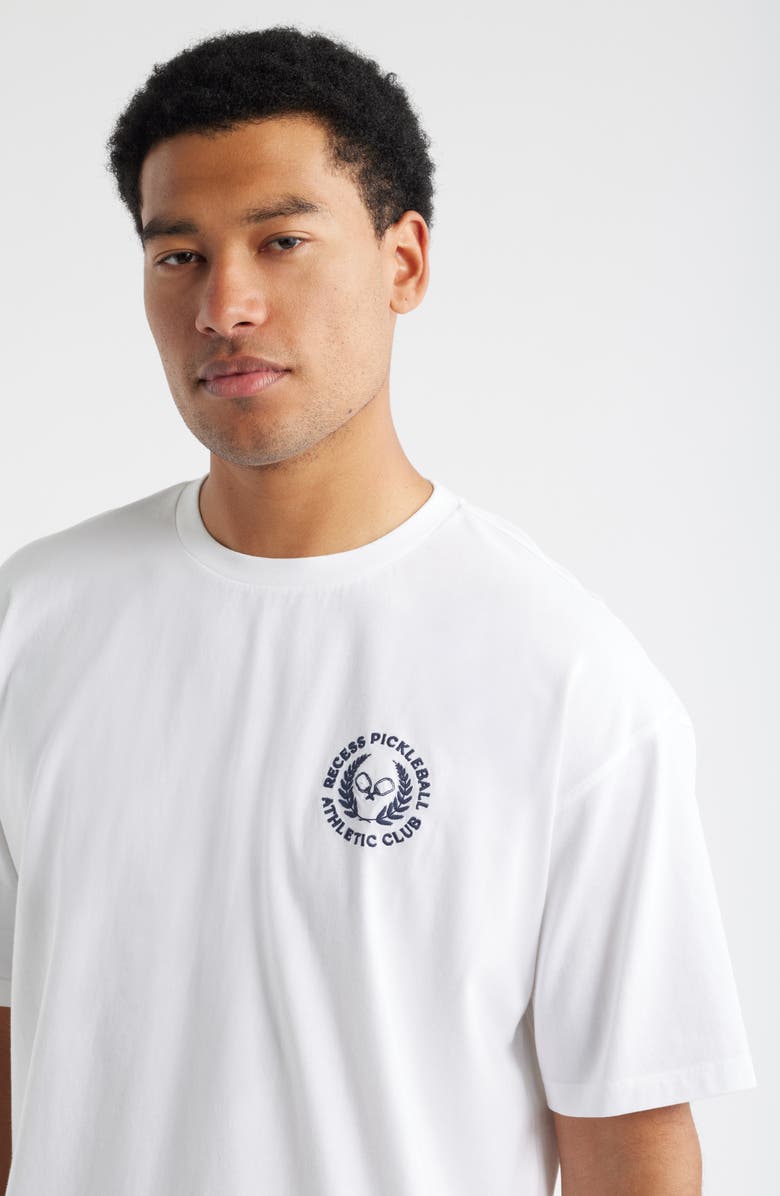 Recess Pickleball x Zella Court Oversize Cotton T-Shirt, Alternate, color, White