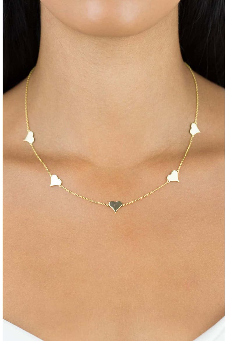 Adina's Jewels Heart Necklace, Alternate, color, GOLD