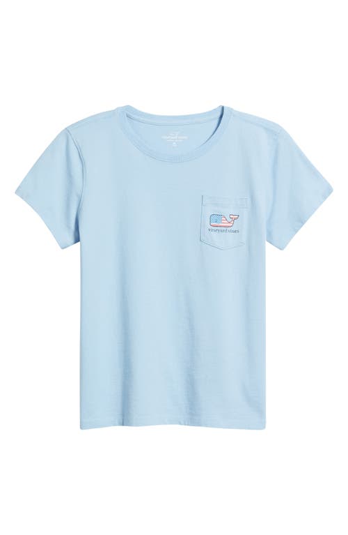 Vineyard Vines Kids' Flag Whale Pocket T-shirt In Blue