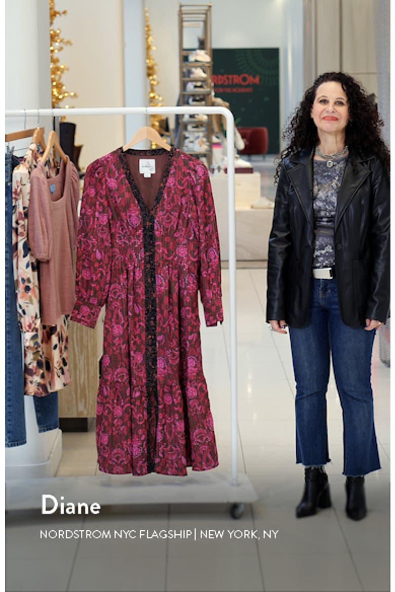 Ramsey Print Long Sleeve Midi Dress video