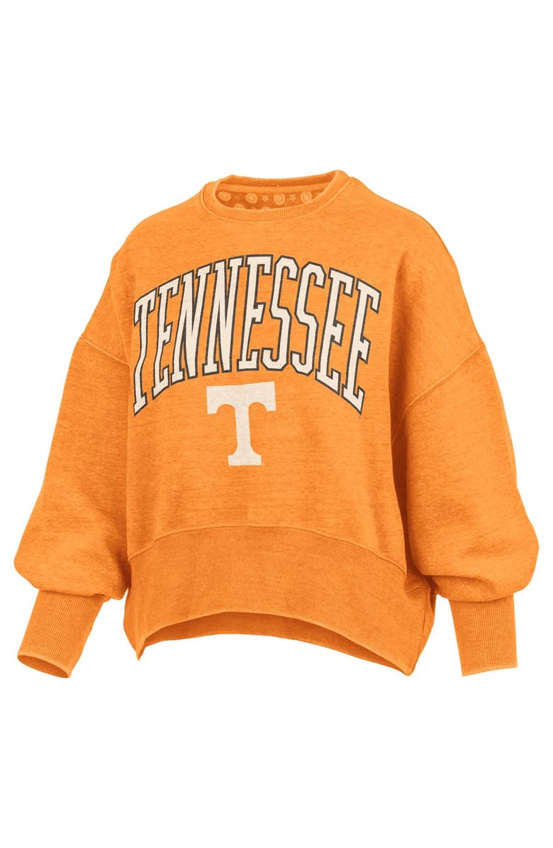 PRESSBOX Women's Pressbox Tennessee Orange Tennessee Volunteers Oversized Waist-Length Crewneck Sweatshirt, Alternate, color, 