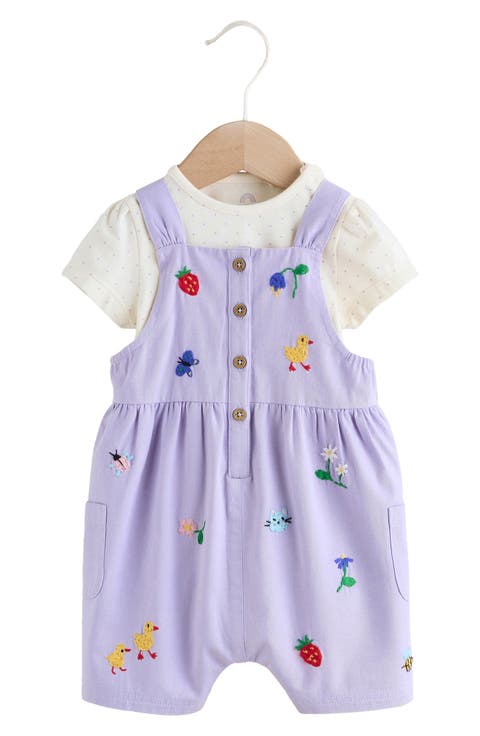 Embroidered Overalls & Bodysuit Set (Baby)