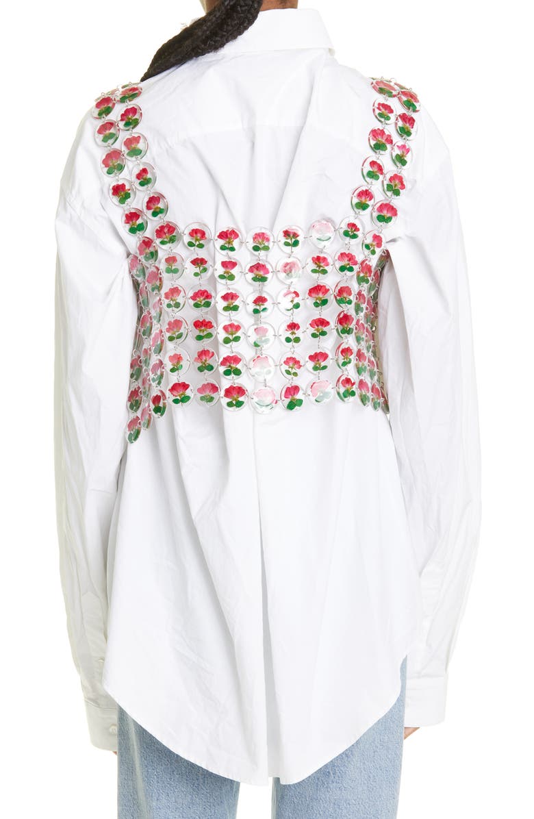 Dauphinette Chain Mail Flower Top, Alternate, color, 