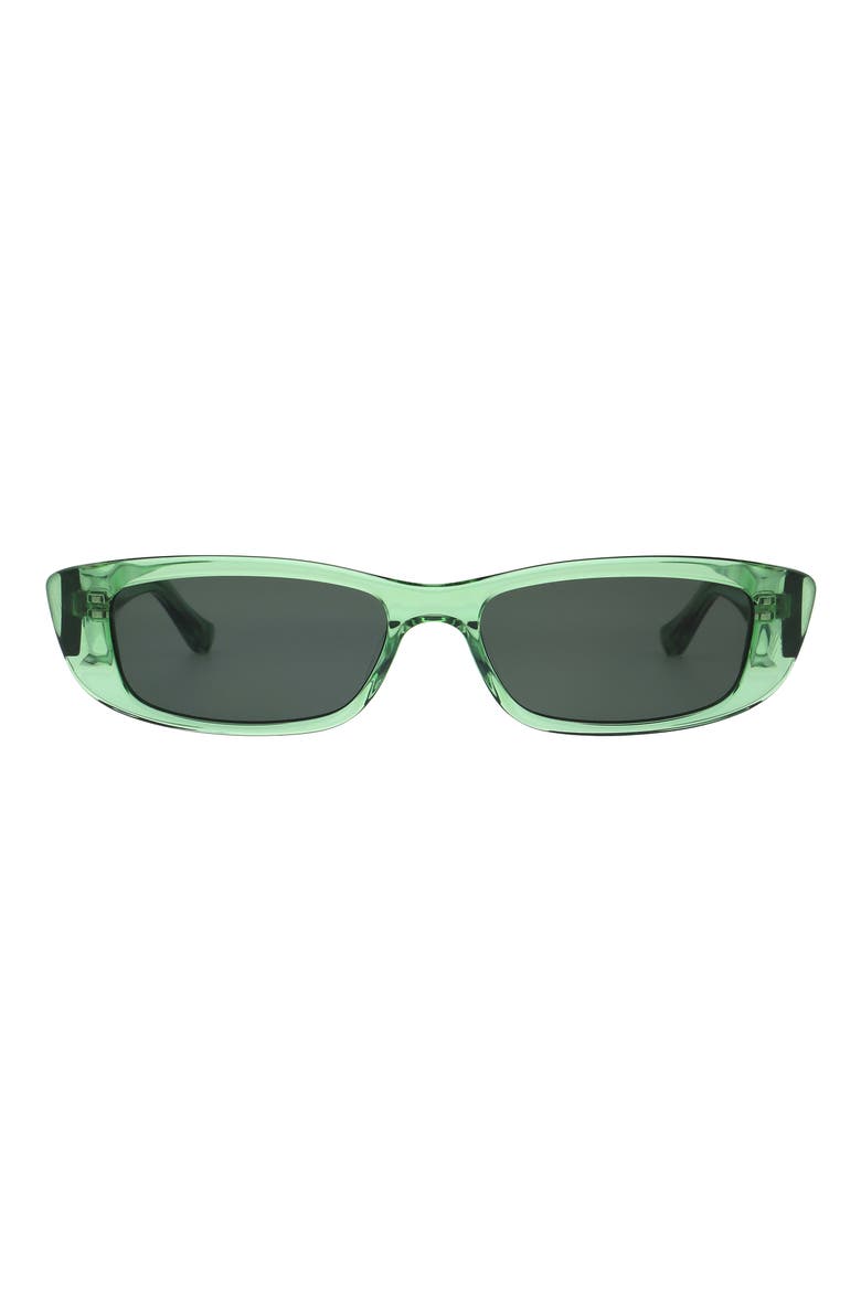 53mm Rectangular Sunglasses, Main, color, CRYSTAL GREEN