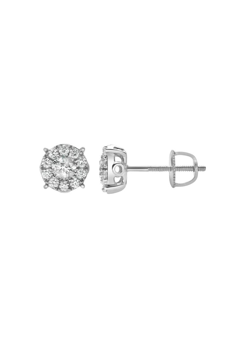 Blazers 14K Gold Diamond Stud Earrings - 0.48ct., Alternate, color, 14K White Gold