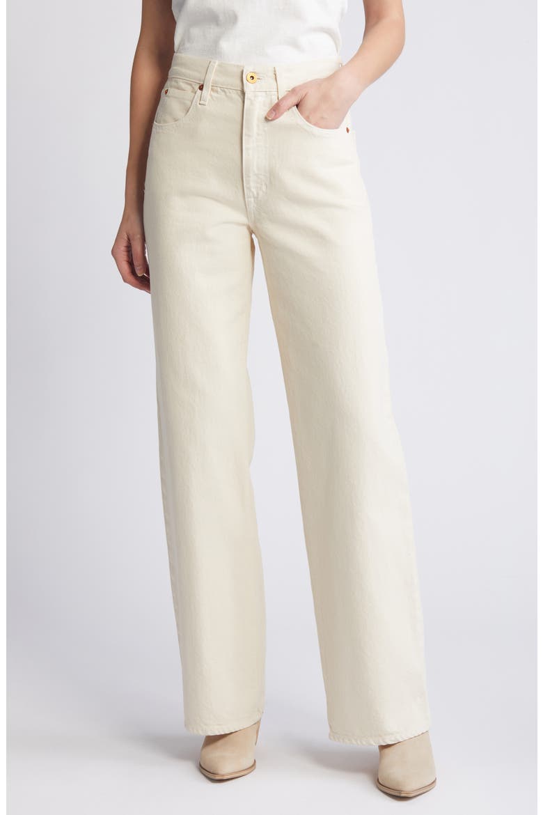 Grace High Waist Wide Leg Jeans, Main, color, ECRU
