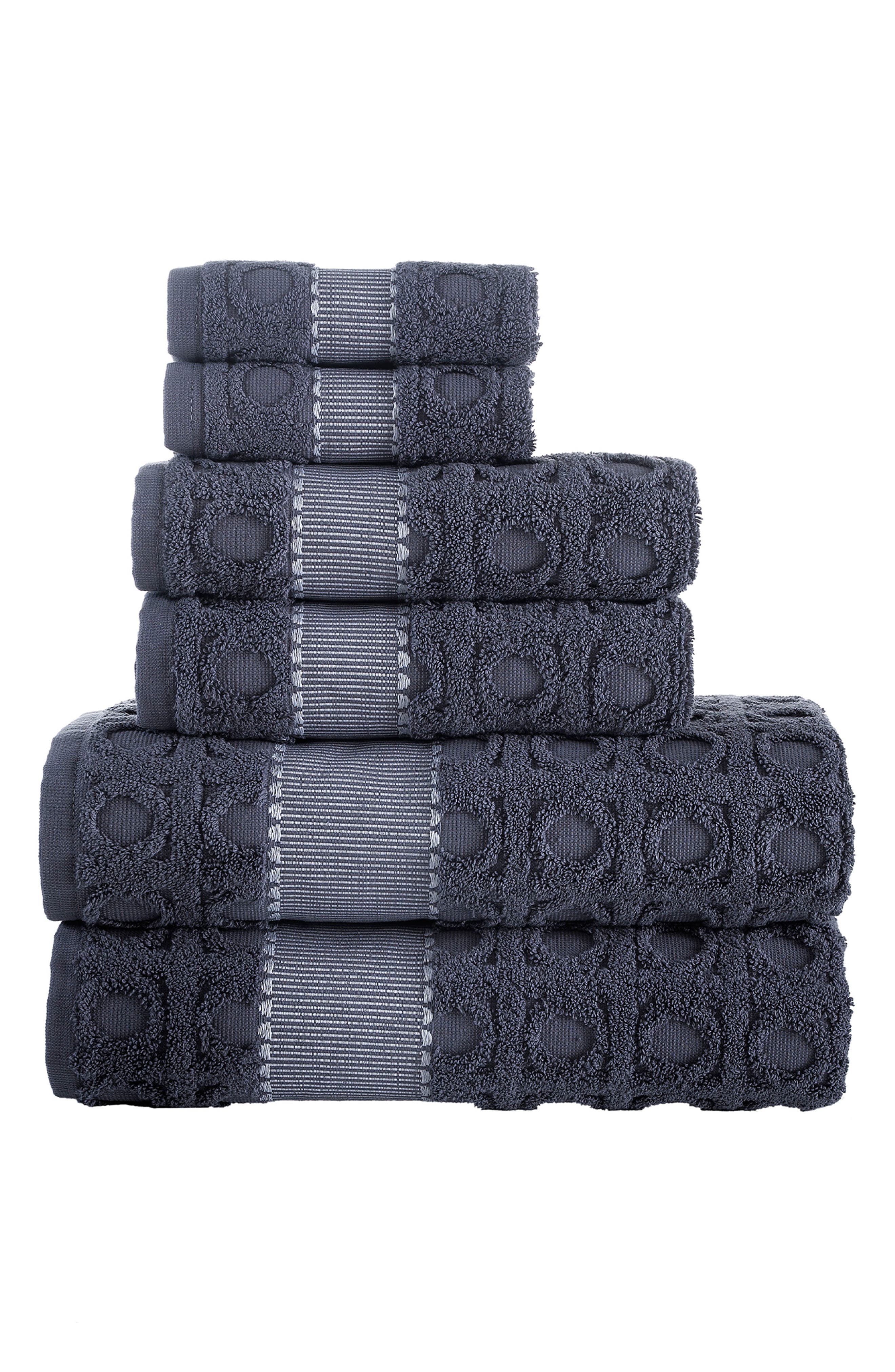 Brooks Brothers Circle in Square 6-Piece Towel Set