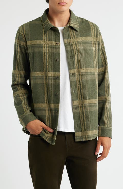 Plaid Knit Shirt Jacket