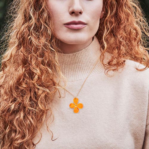 Toolally Daisy Pendant Necklace In Multi