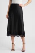 Anne Klein Lace Trim Midi Skirt