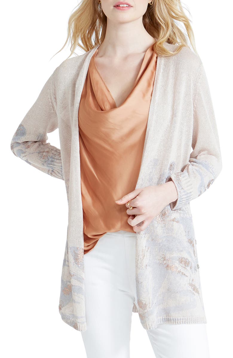 NIC+ZOE Haven Linen Blend Cardigan, Main, color,