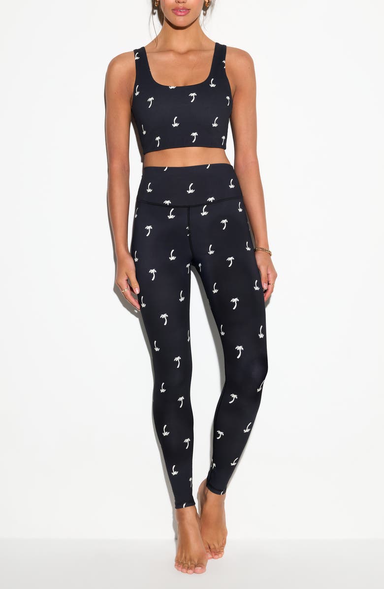 Spiritual Gangster Throwing Shade Lotus Leggings, Alternate, color, Black