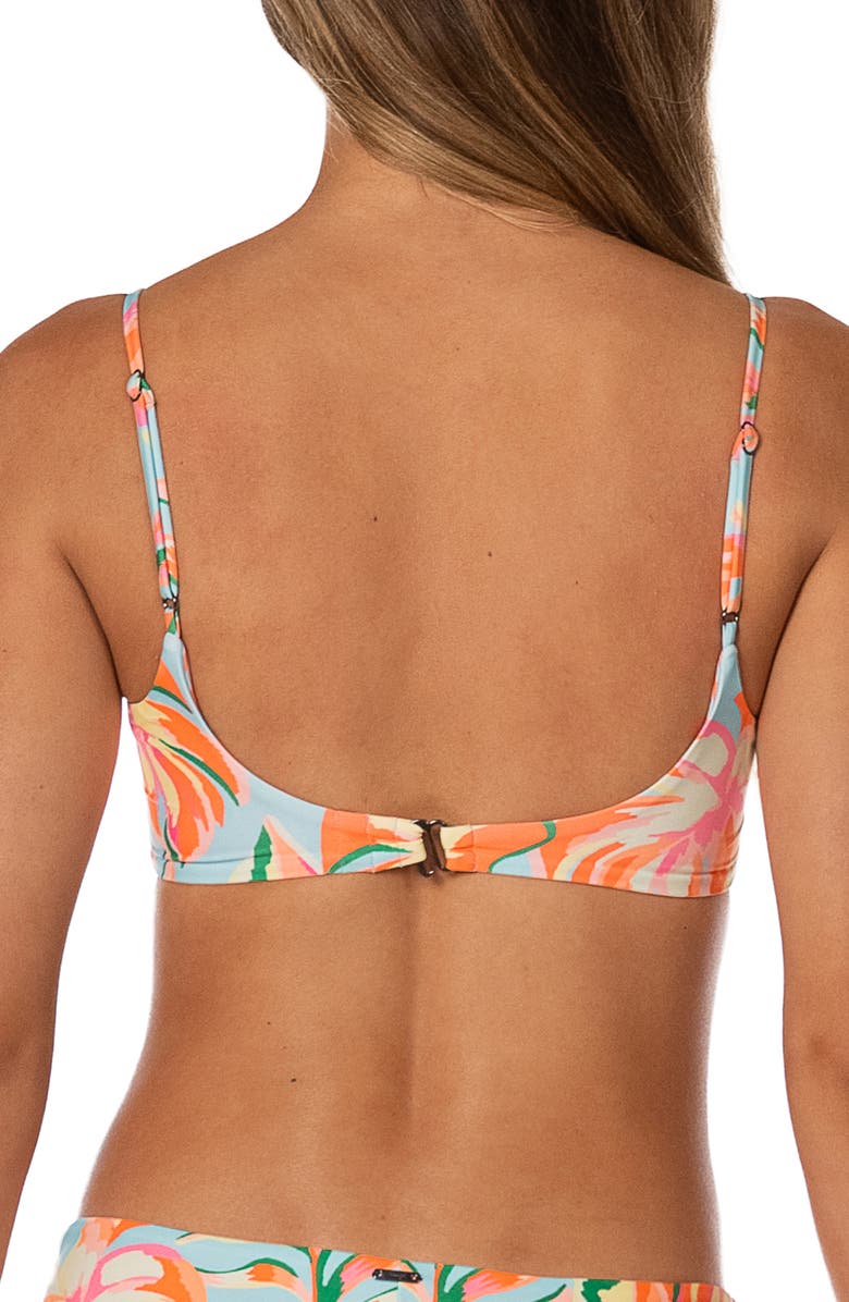 Maaji Fiesta Bloom Lanai Bikini Top, Alternate, color, Open Blue