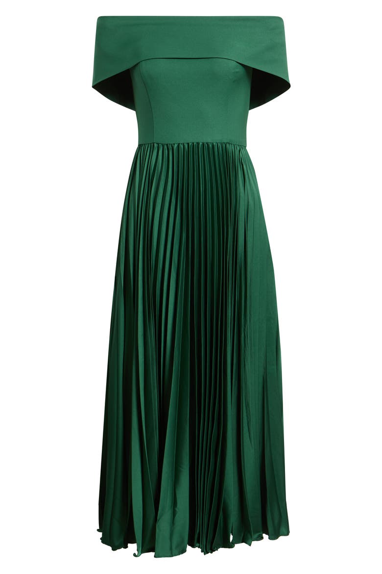 Stockton Off the Shoulder Maxi Dress, Alternate, color, EMERALD