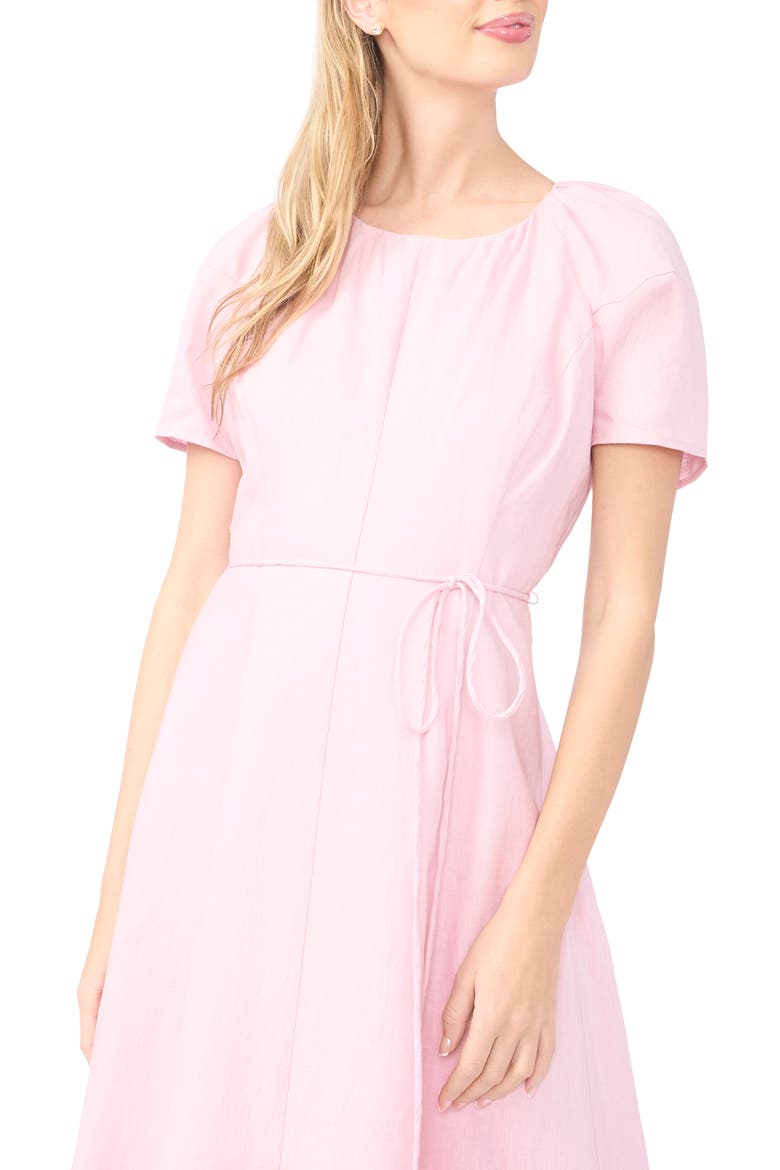 Allison Raglan Sleeve Linen Maxi Dress, Alternate, color, ROSY TOUCH
