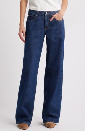 SLVRLAKE Mica Mid Rise Wide Leg Jeans in Infinite Dream at Nordstrom Rack, Size 32