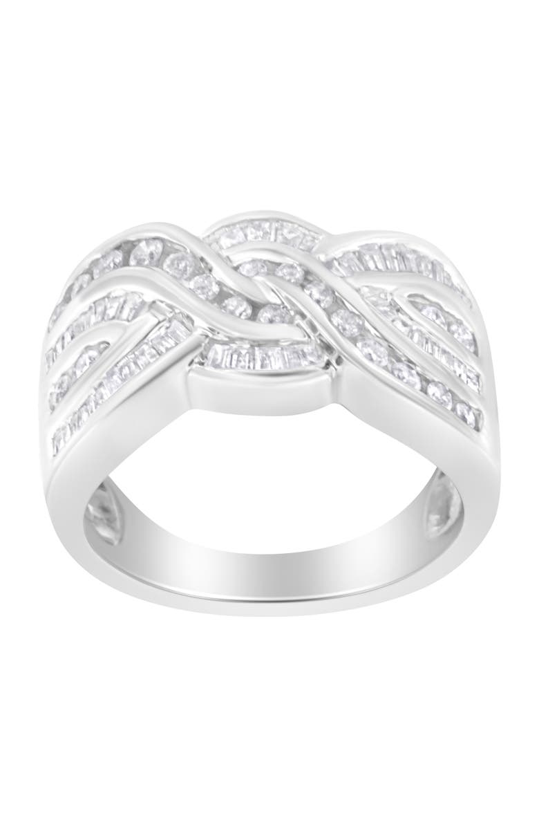 Haus of Brilliance 10K White Gold 1.0 Cttw Diamond Bypass Ring, Alternate, color, White Gold