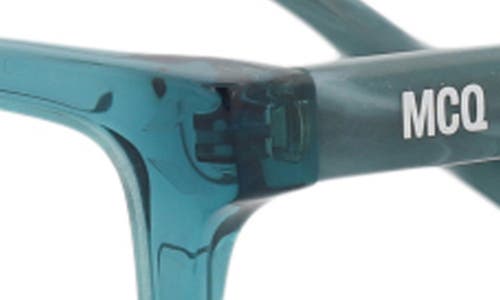 Alexander Mcqueen Mcqueen 51mm Rectangular Optical Glasses In Blue Blue Transparent