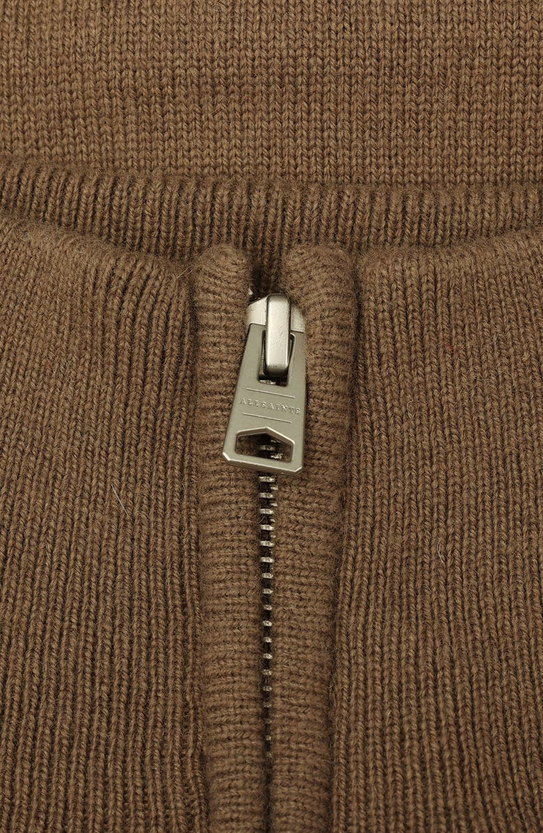 AllSaints Zip-Up Poncho, Alternate, color, Pine Bark Brown