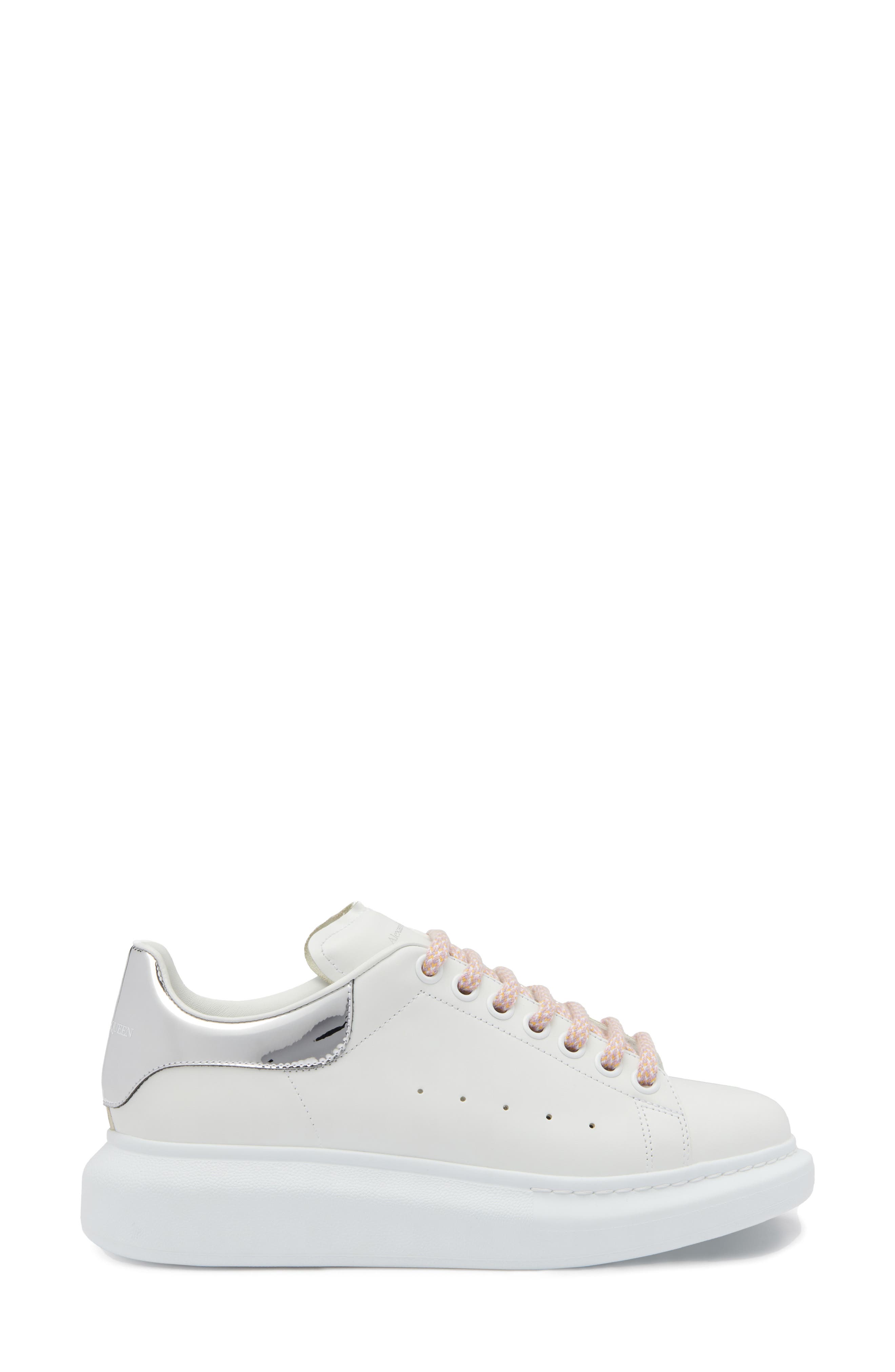 Oversized Sneaker, Alternate, color, WHITE/ SILVER