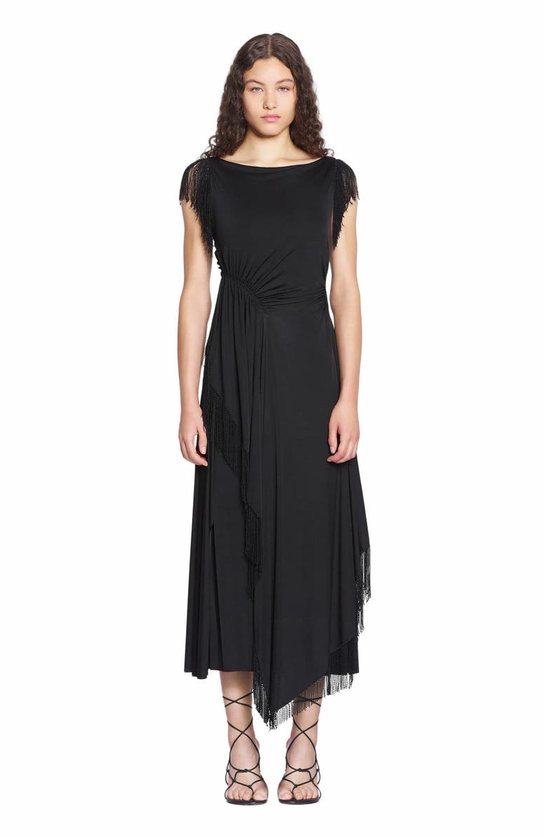 Lanvin EMBROIDERED SLEEVELESS DRESS, Alternate, color, 
