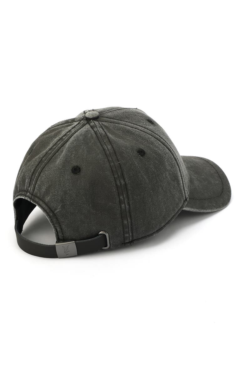 Embroidered Logo Baseball Cap, Alternate, color, WASHED BLACK