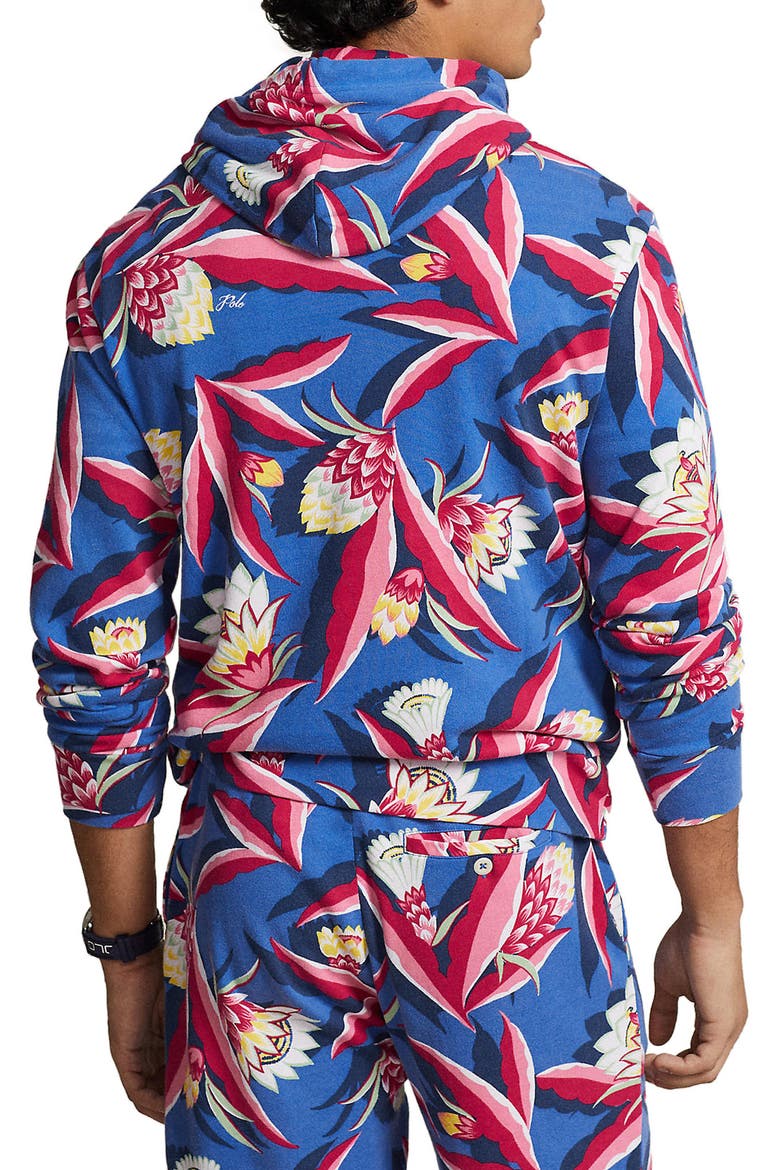 Floral French Terry Hoodie, Alternate, color, BONHEUR FLORAL/ SPA ROYAL