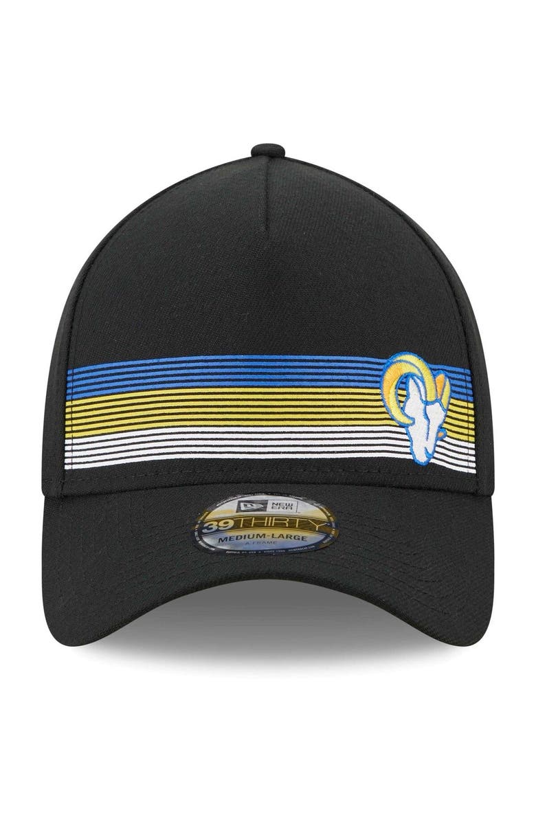 New Era Men's New Era Black Los Angeles Rams Flawless Stripe 39THIRTY Flex Hat, Alternate, color, 